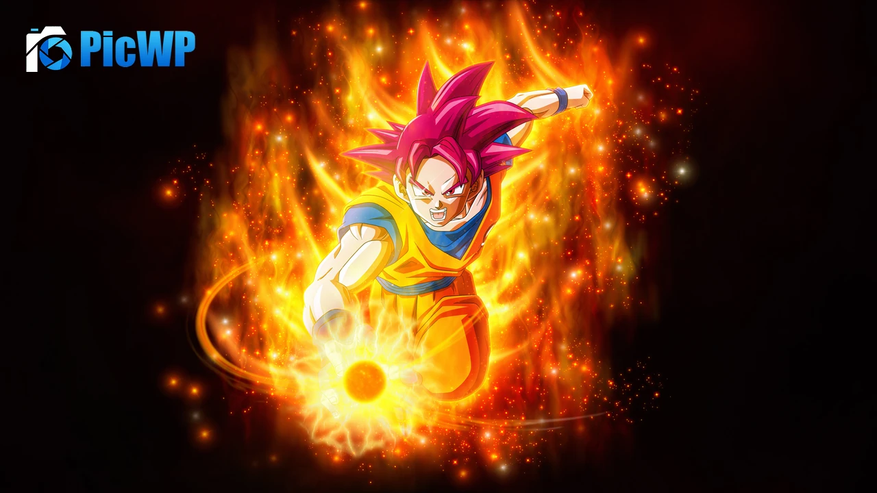Super Saiyan God Flames 4K PC Wallpaper