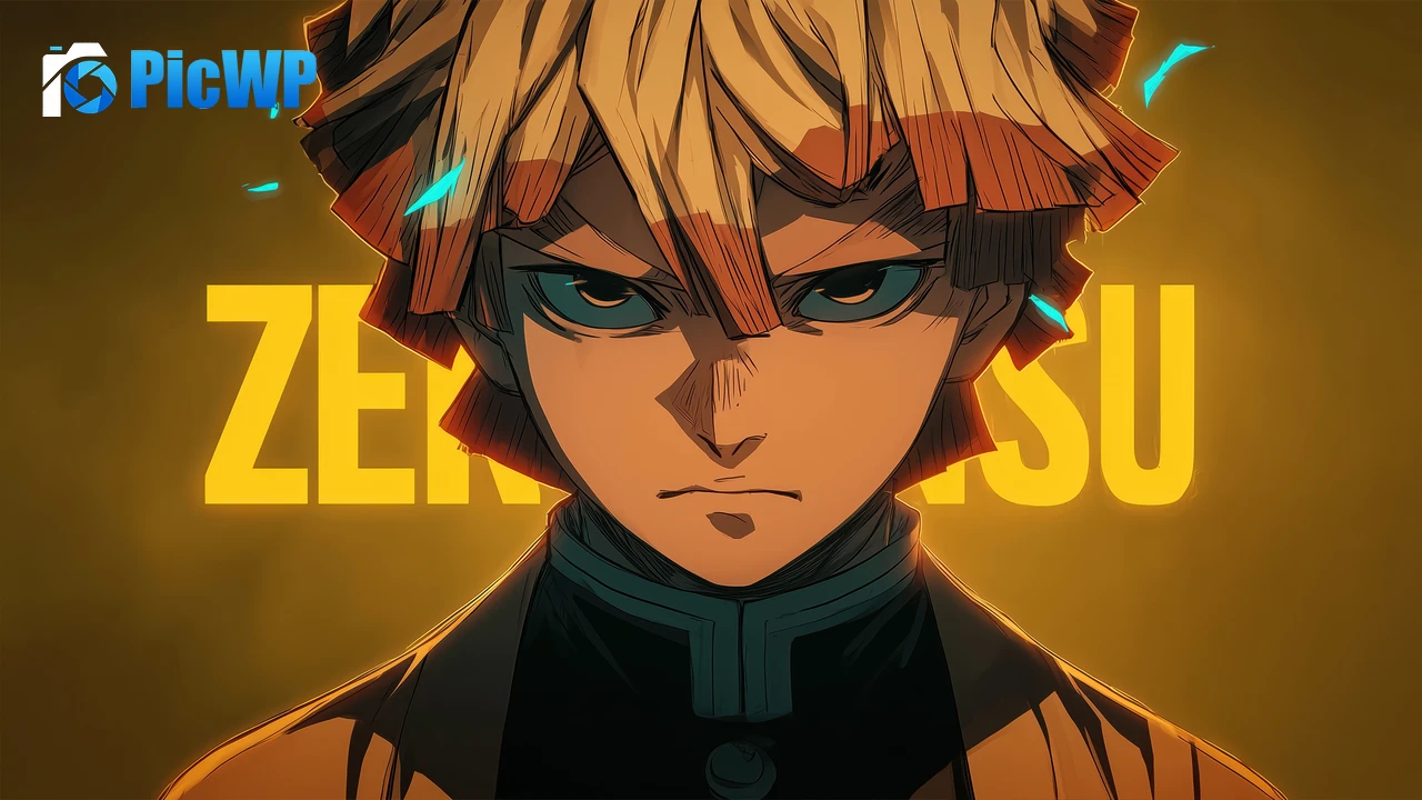 Zenitsu Agatsuma Fierce 4K PC Wallpaper