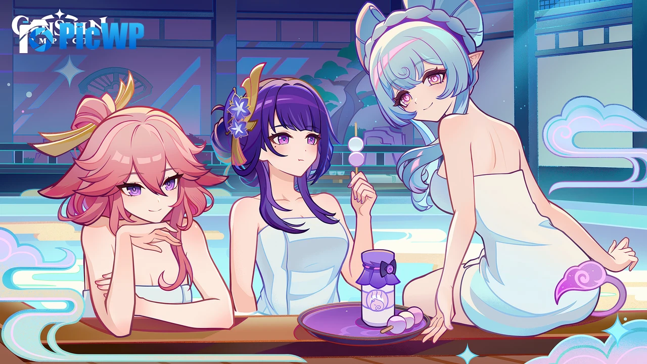 Genshin Impact Hot Spring 4K PC Wallpaper
