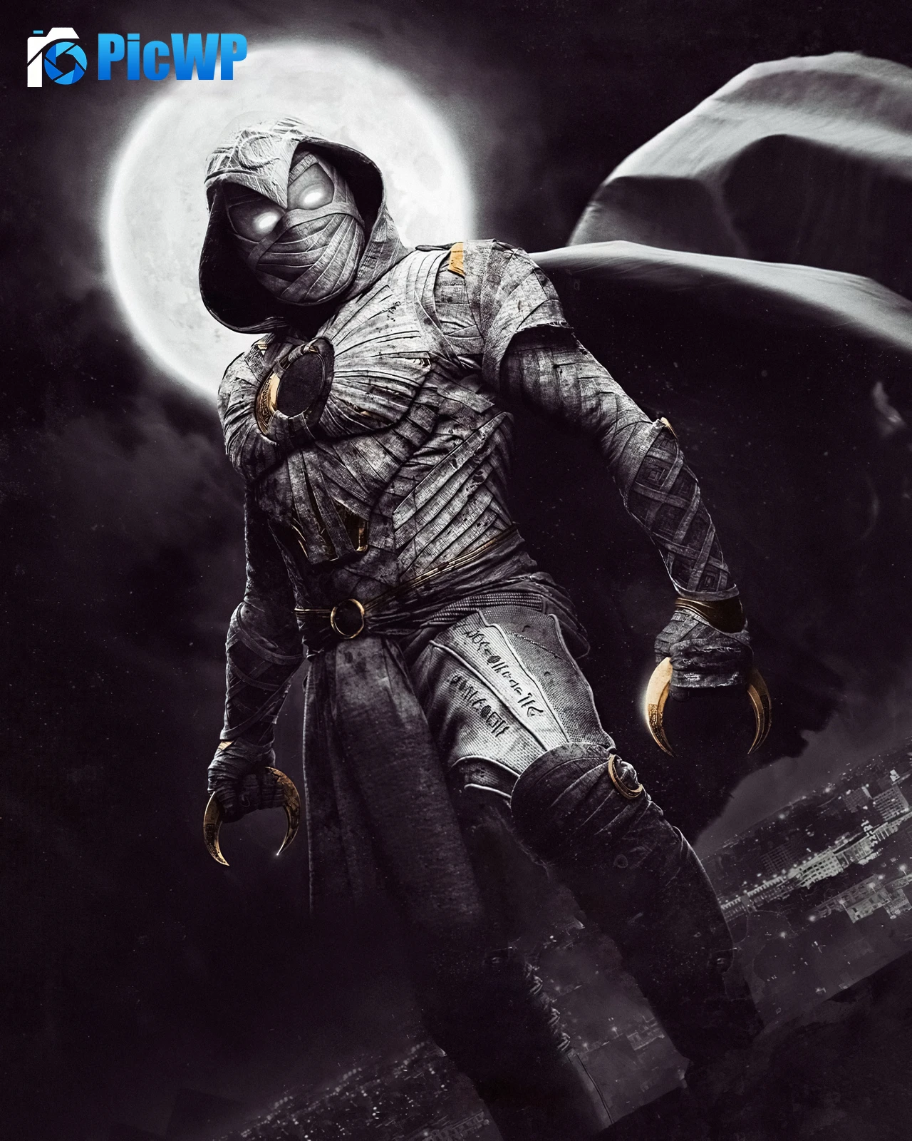 Moon Knight Marvel Superheroes 5K Mobile Wallpaper