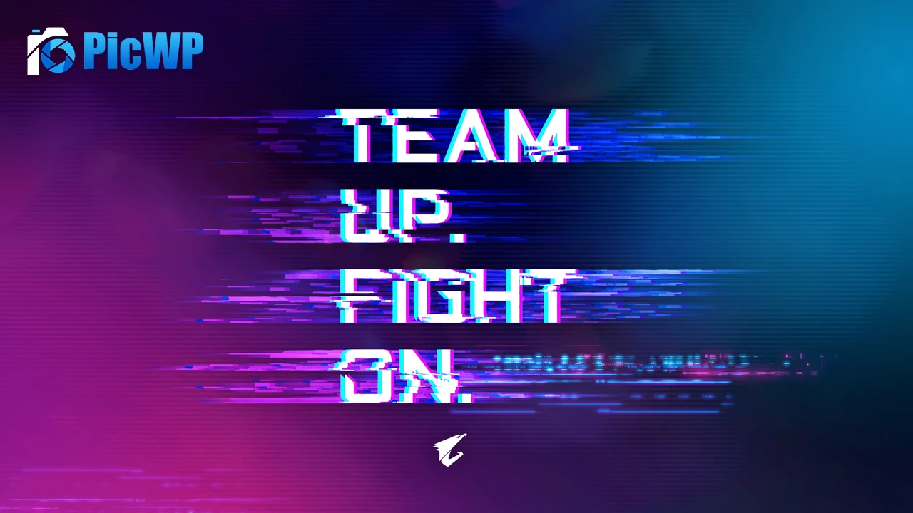 Team up Fight on Glitch art 4K PC Wallpaper