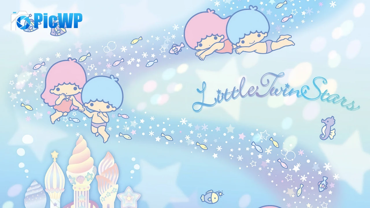 Little Twin Stars Underwater 4K PC Wallpaper