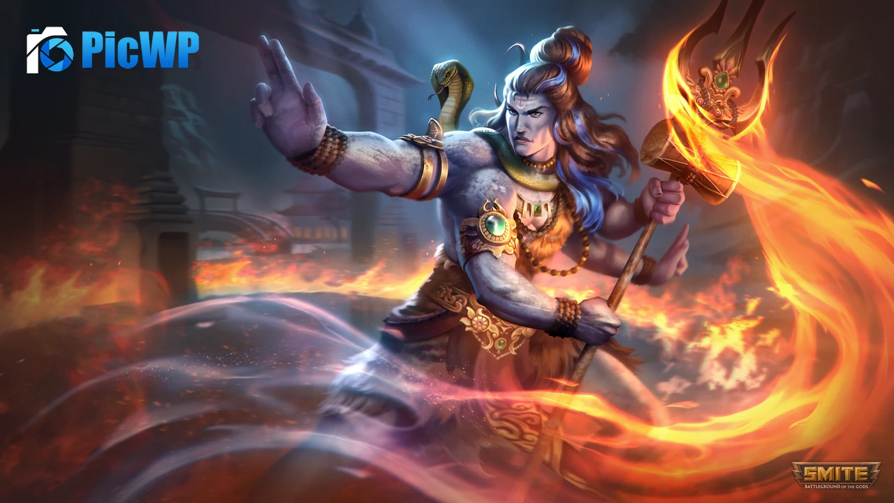 Smite Lord Shiva 4K PC Wallpaper