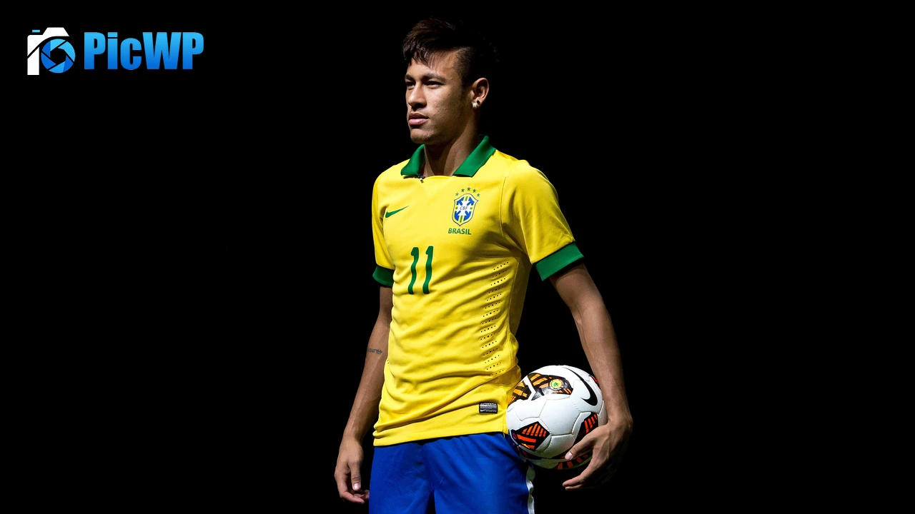 Neymar Jr Black background 4K PC Wallpaper