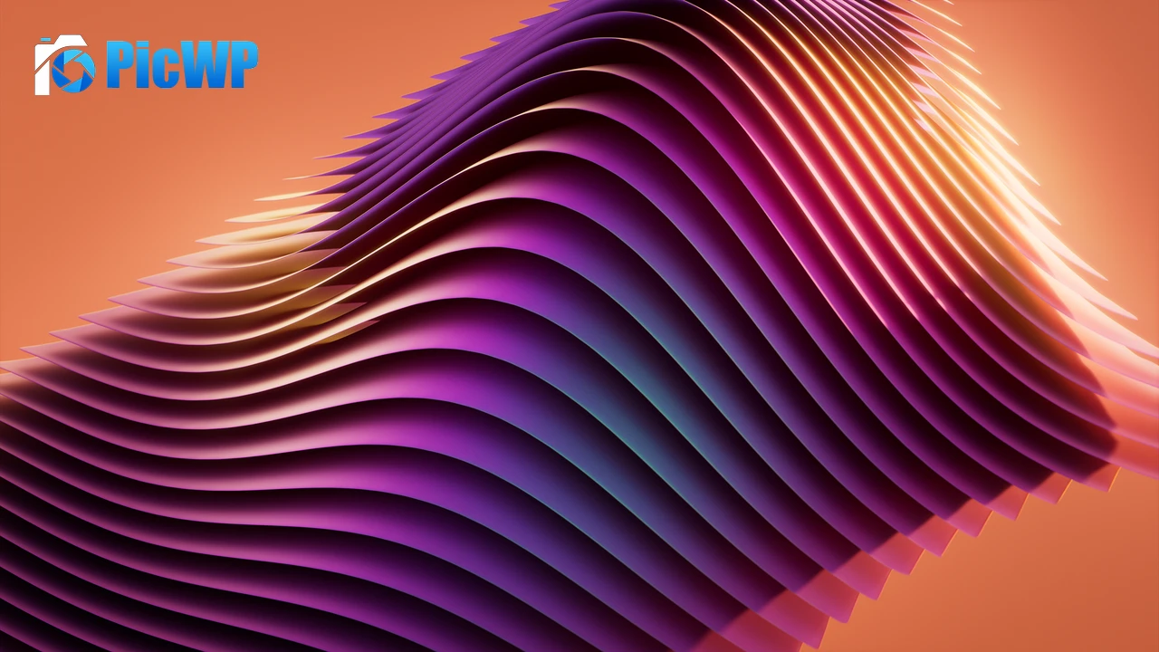 Layers Orange background 4K PC Wallpaper