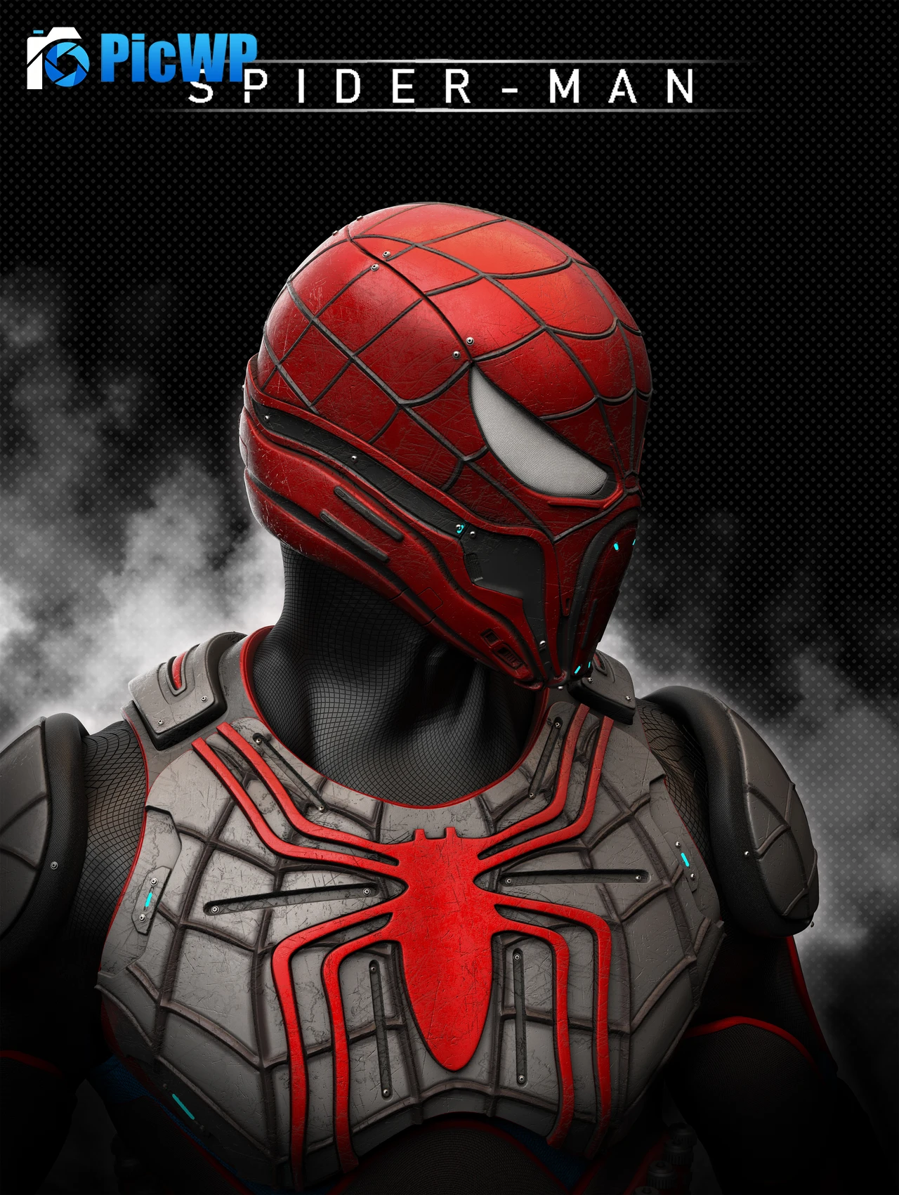 Spider-Man Helmet 5K Mobile Wallpaper