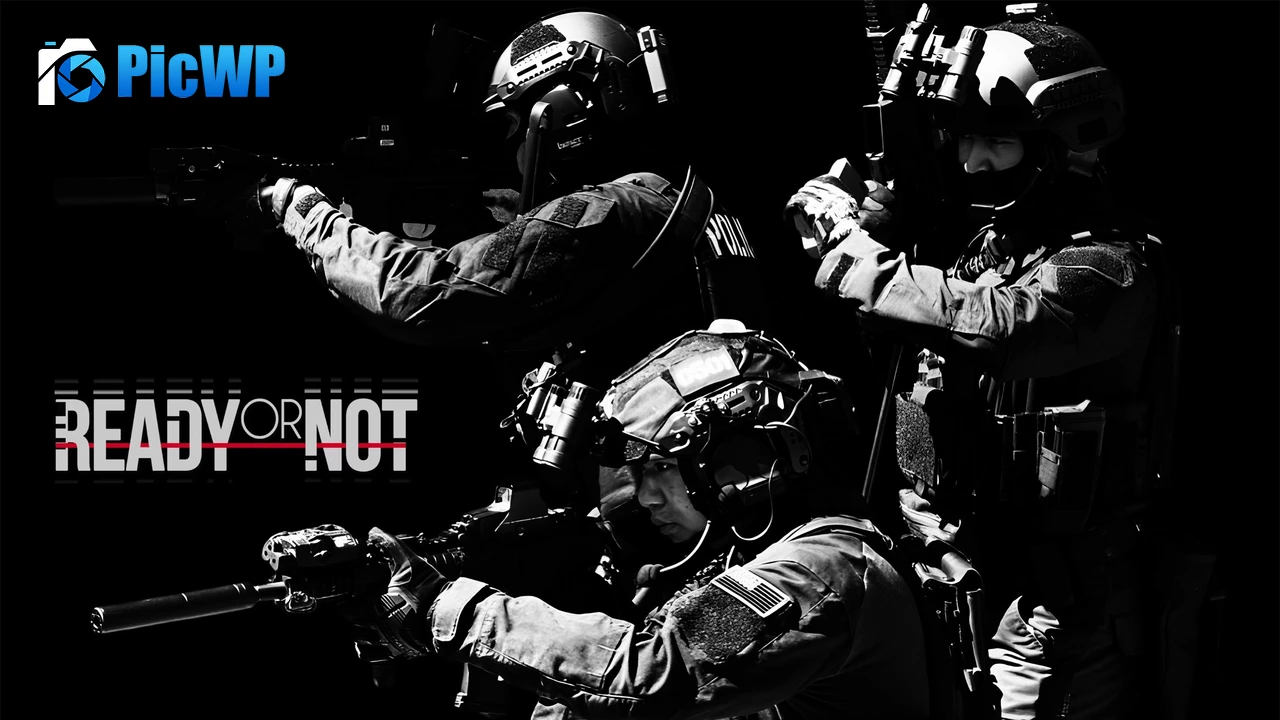 Ready or Not Black background 4K PC Wallpaper