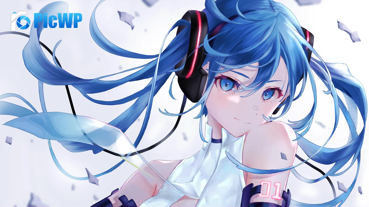 Hatsune Miku Anime girl 4K PC Wallpaper