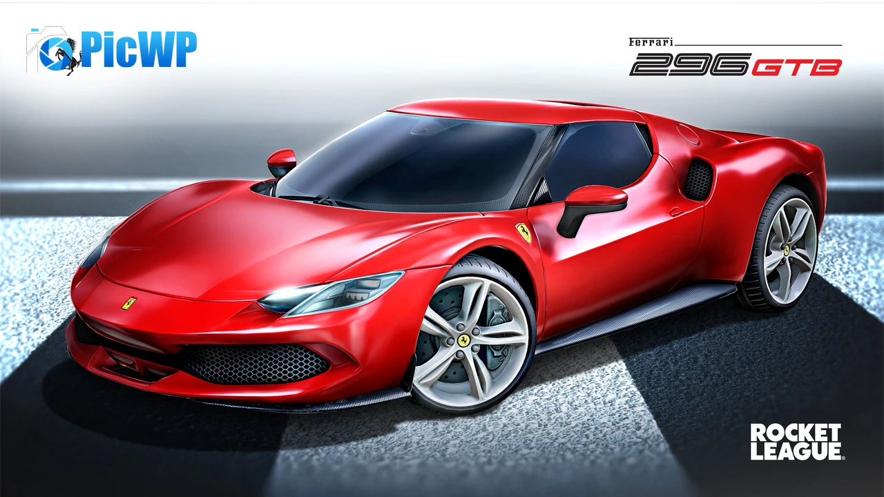 Rocket League Ferrari 296 GTB 4K PC Wallpaper