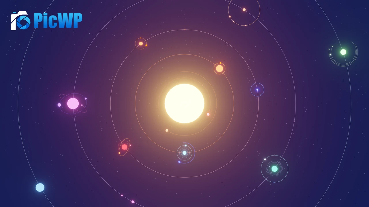 Solar system Planets Illustration 4K PC Wallpaper