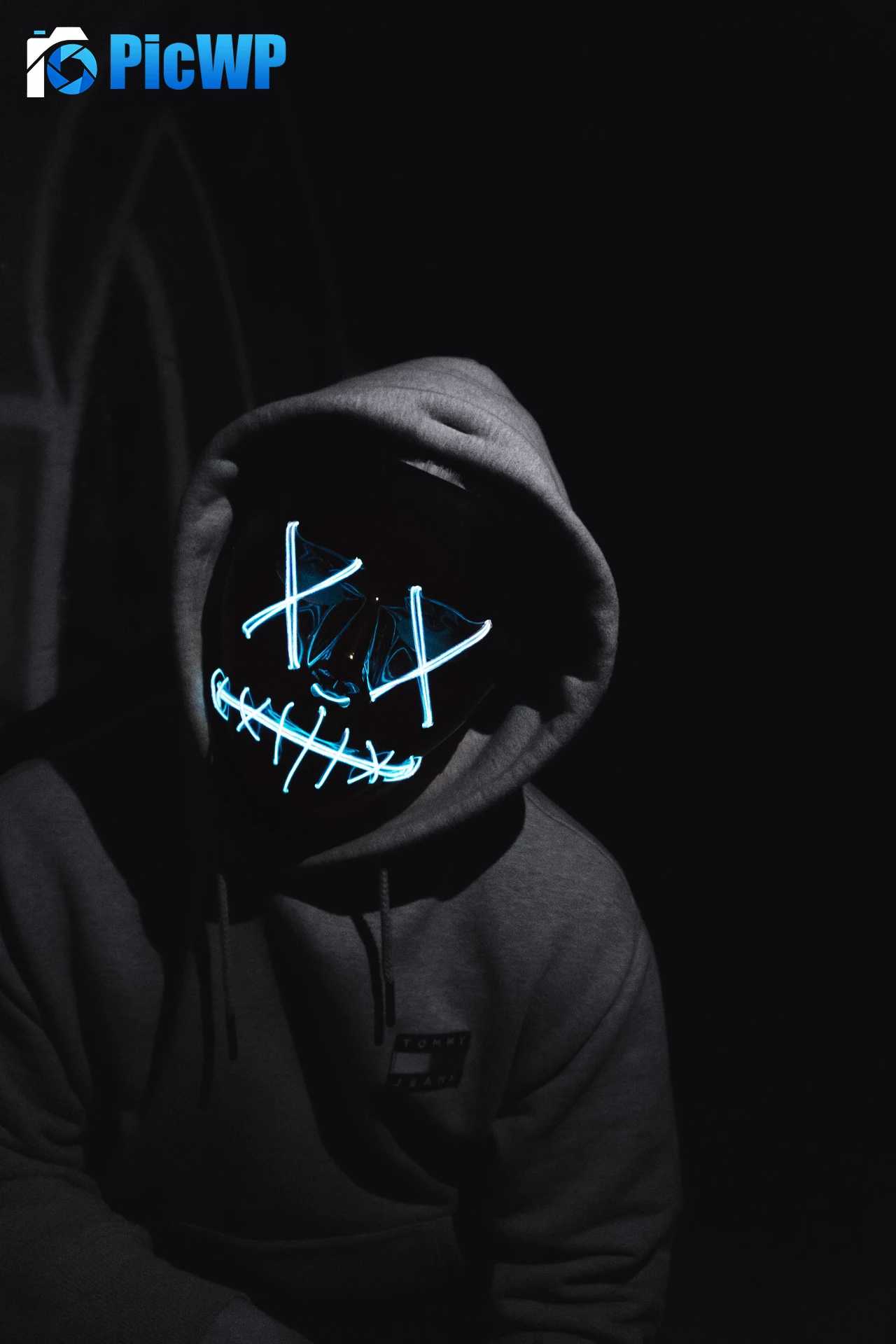Anonymous LED mask 6K Mobile Wallpaper