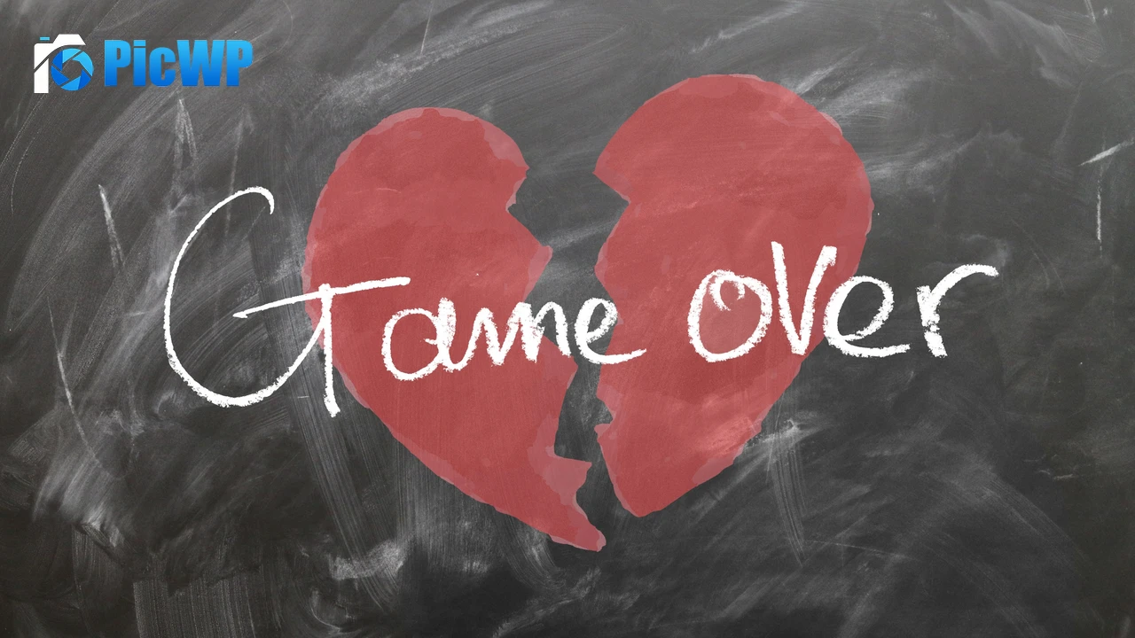 Broken heart Game Over 4K PC Wallpaper
