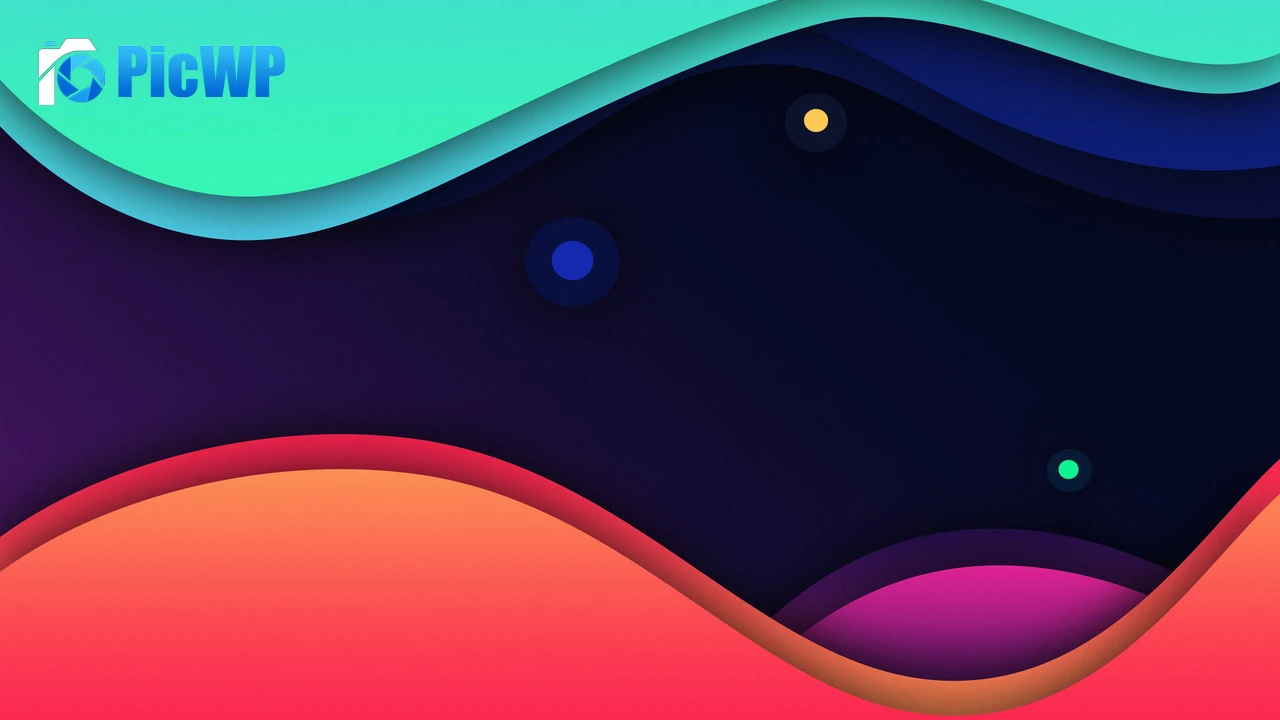 Abstract Waves Gradient background 4K PC Wallpaper
