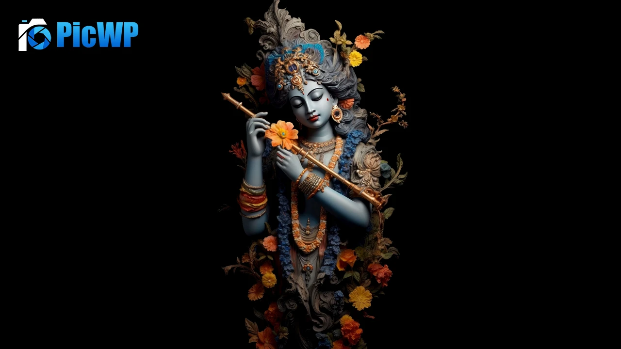 Lord Krishna AI art 4K PC Wallpaper