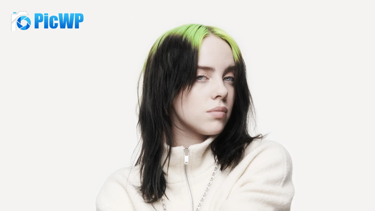 Billie Eilish White background 4K PC Wallpaper