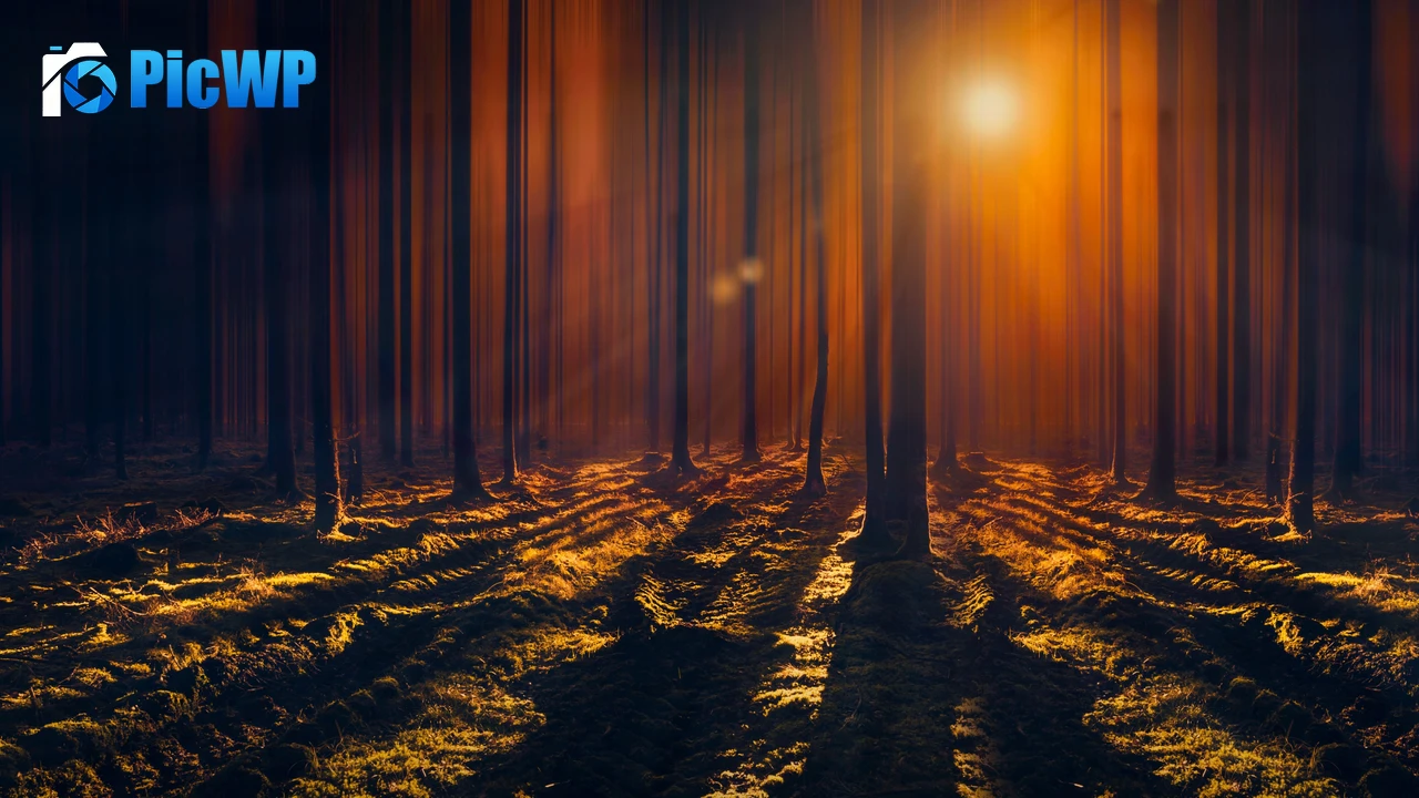 Sun rays Woods 4K PC Wallpaper