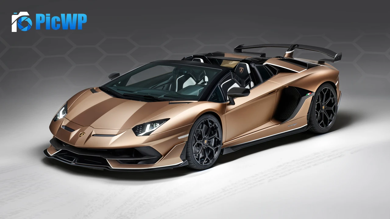 Lamborghini Aventador SVJ Roadster Bronzo Zenas 4K PC Wallpaper
