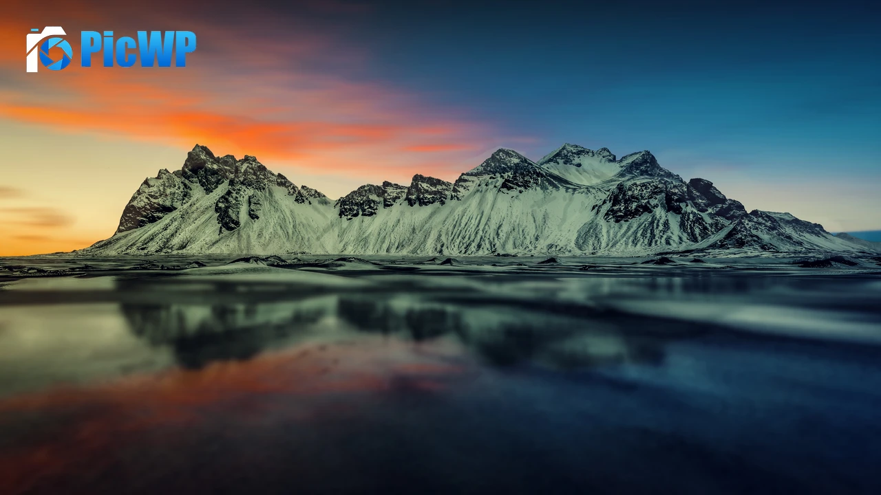 Vestrahorn Snow mountains 4K PC Wallpaper
