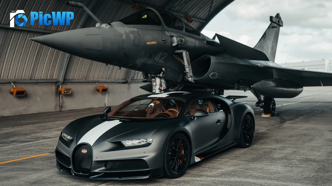 Dassault Rafale Bugatti Chiron Sport Les Légendes du Ciel 4K PC Wallpaper