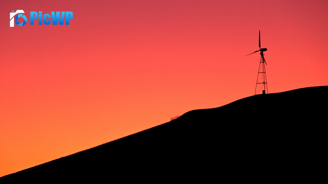 Windmill Sunrise 4K PC Wallpaper