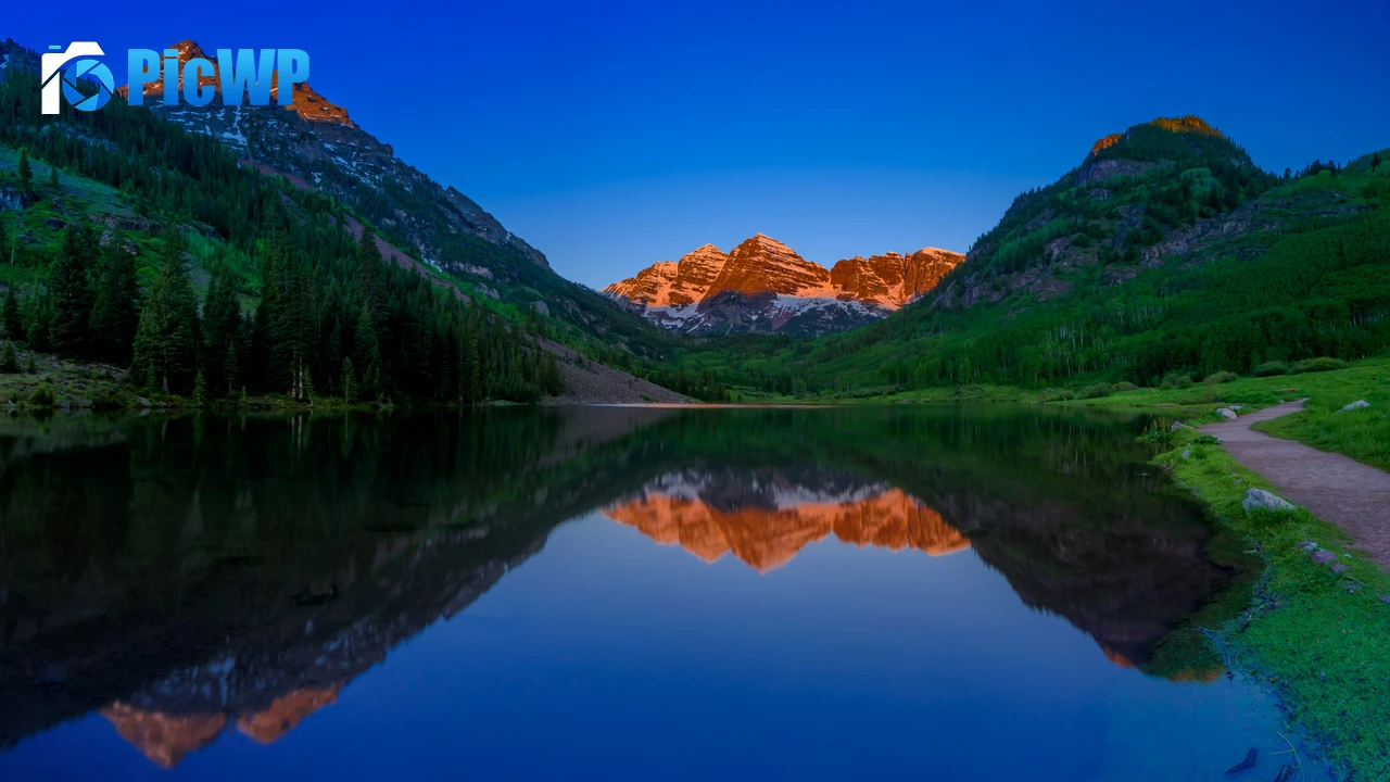 Maroon Bells Sunrise 4K PC Wallpaper