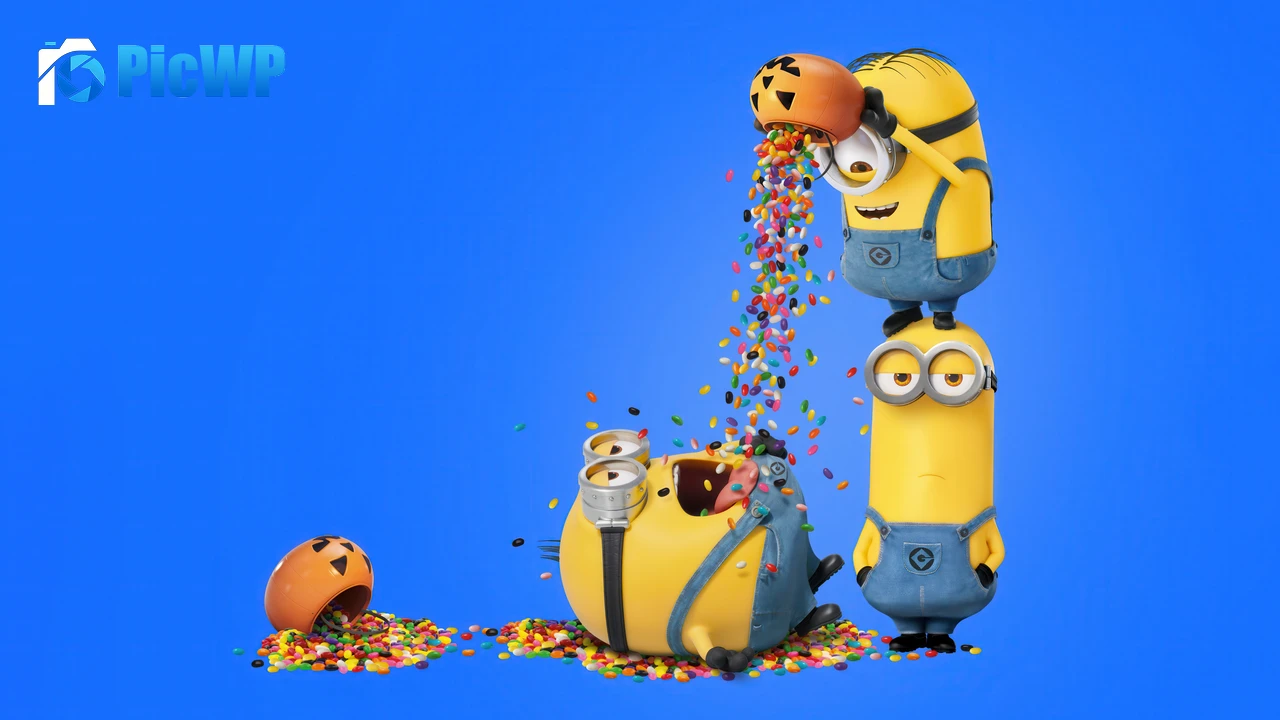 Minions Halloween party 4K PC Wallpaper