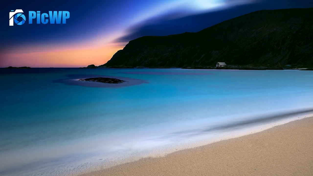 Grotlesanden Beach Sunset 4K PC Wallpaper