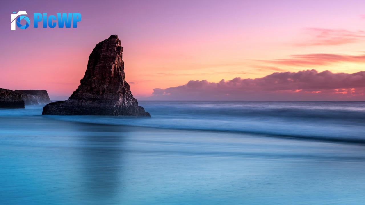 Ocean blue Purple sky 4K PC Wallpaper