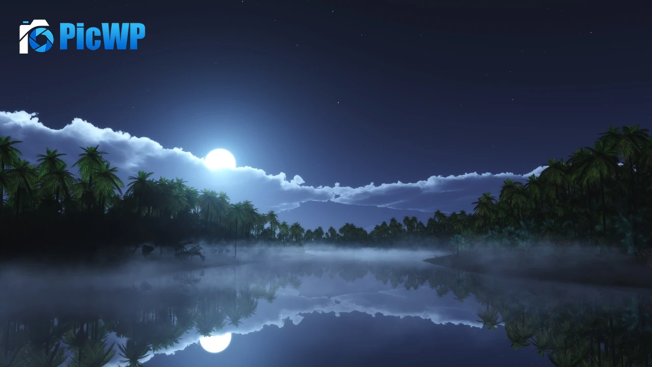 Moonlight Night time 4K PC Wallpaper