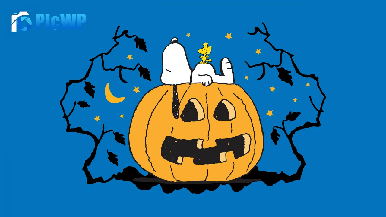 Snoopy Halloween Pumpkin 4K PC Wallpaper
