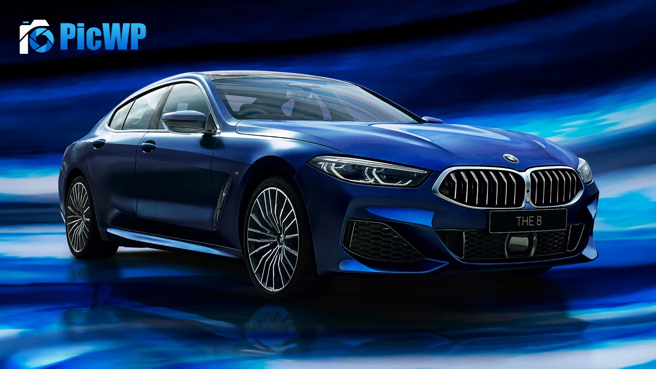 BMW 8 Series Gran Coupé Blue 4K PC Wallpaper