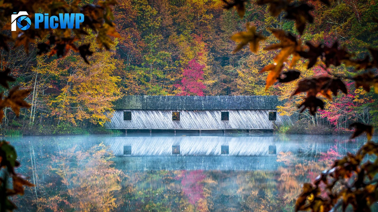 Cambron Covered Bridge Huntsville 4K PC Wallpaper