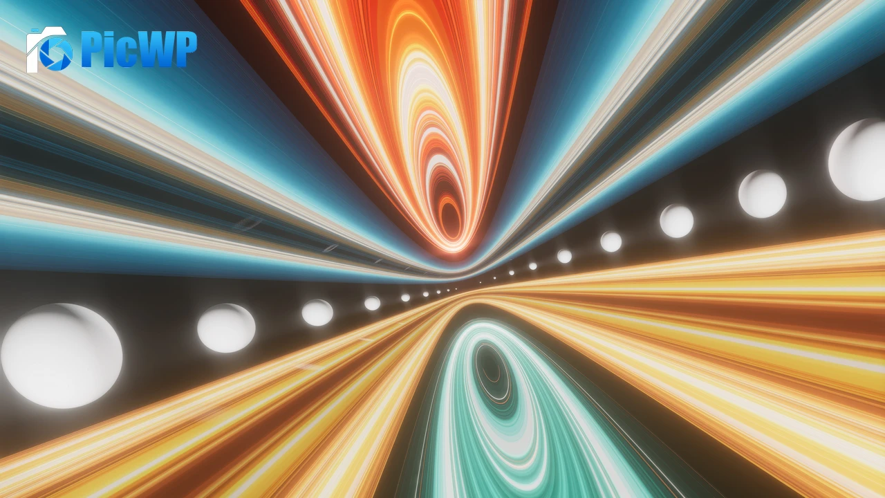 Futuristic Light streaks 4K PC Wallpaper