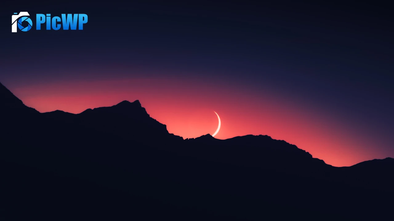 Sunset Mountain silhouette 4K PC Wallpaper