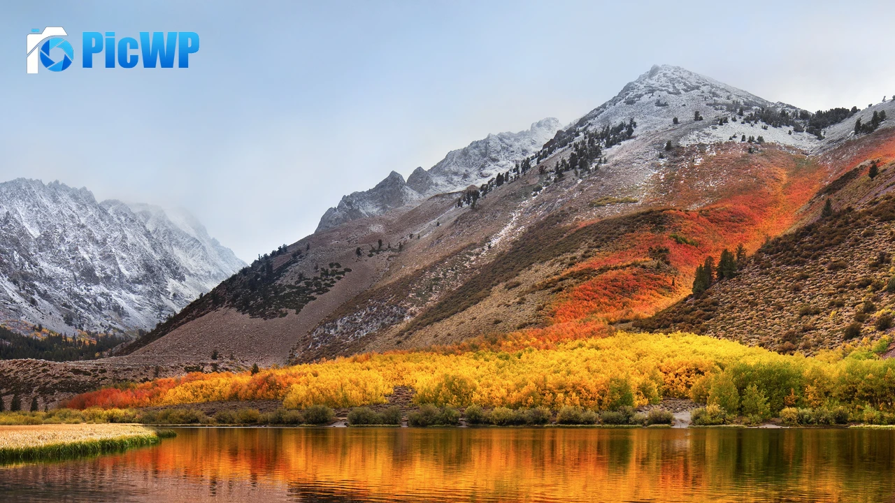 macOS High Sierra Mountains 4K PC Wallpaper