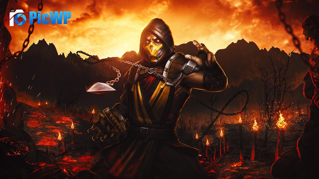 Scorpion Ninja Warrior 4K PC Wallpaper