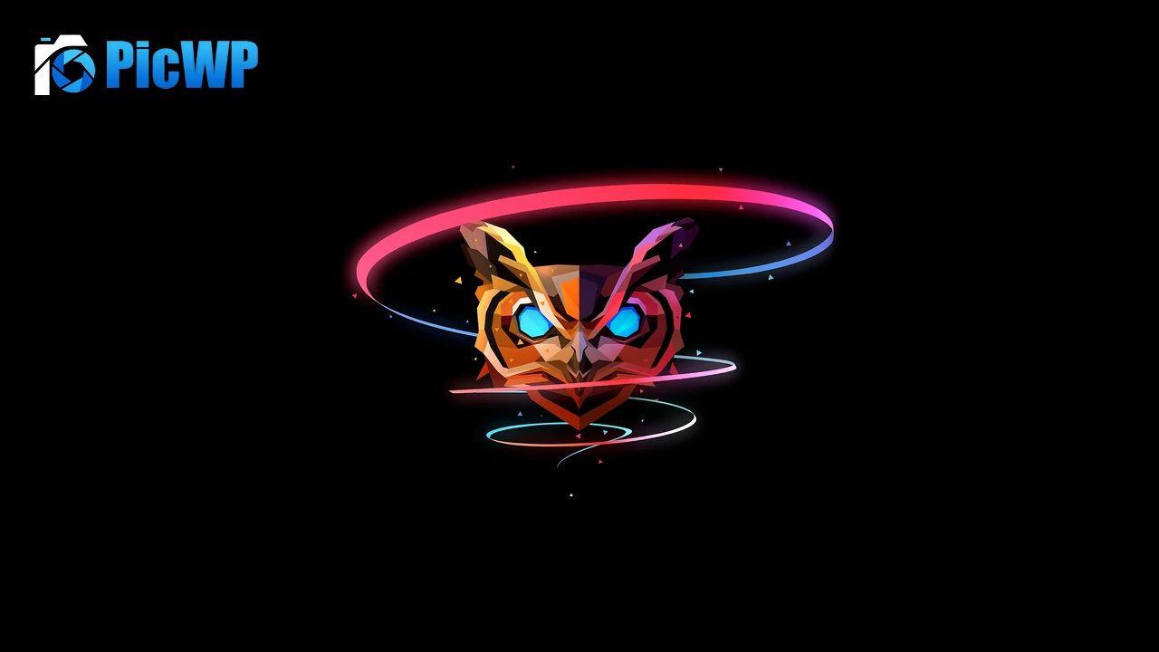 Colorful Owl Low poly 4K PC Wallpaper