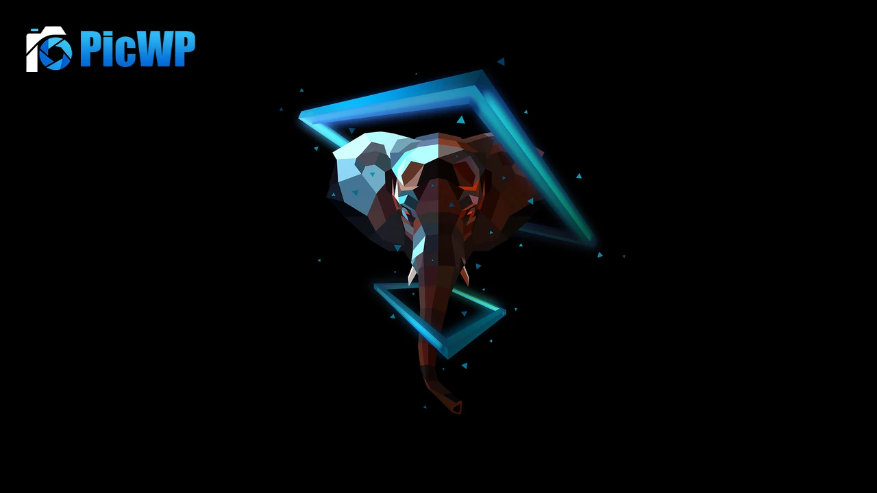 Elephant Low poly 4K PC Wallpaper