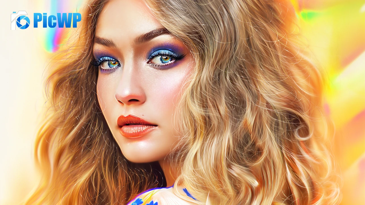 Gigi Hadid Artwork 4K PC Wallpaper