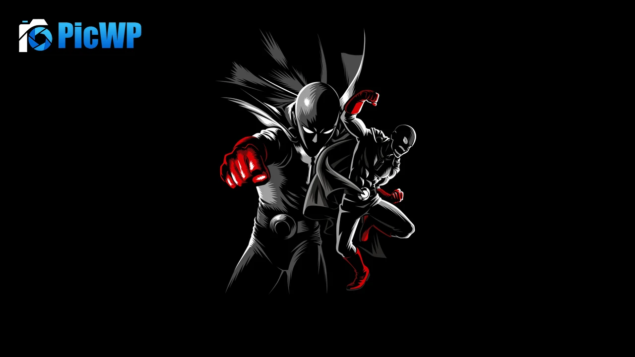 One Punch Man Saitama Artwork AMOLED 4K PC Wallpaper