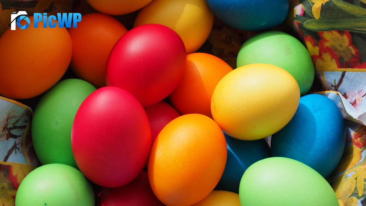 Easter eggs Happy Easter 4K PC Wallpaper