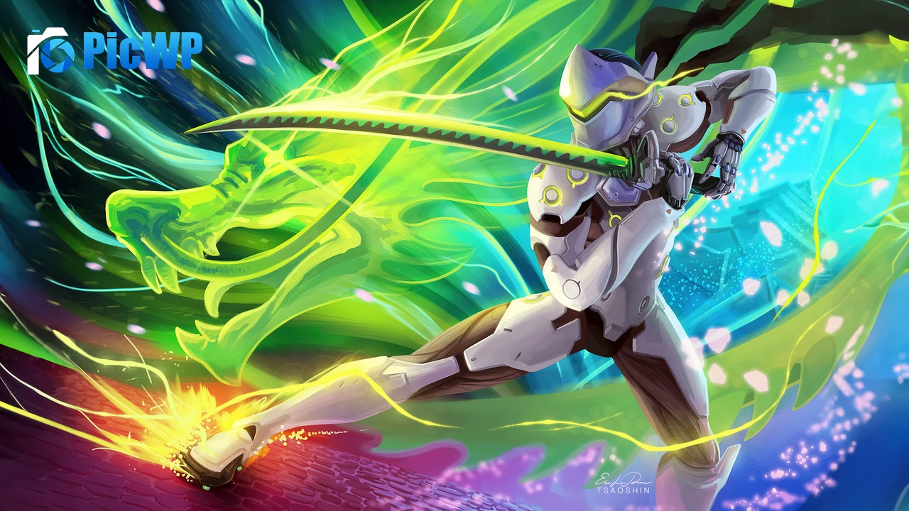 Genji Colorful art 4K PC Wallpaper