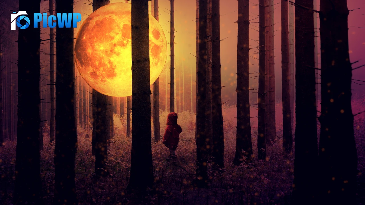 Full moon Kid 4K PC Wallpaper