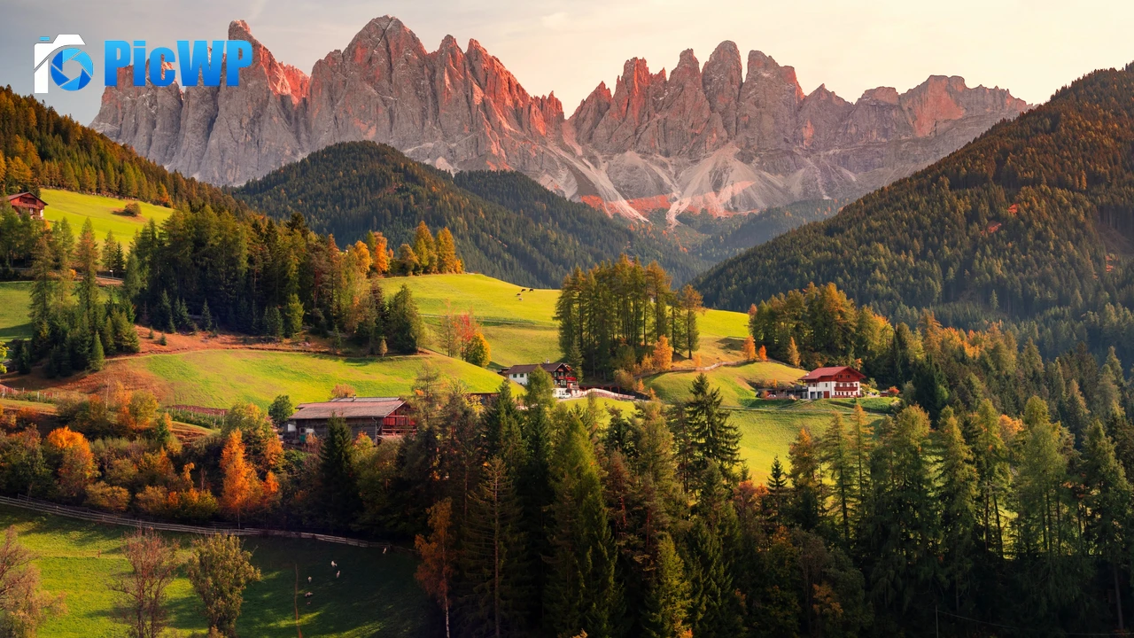 Valley of Funes Italy 4K PC Wallpaper