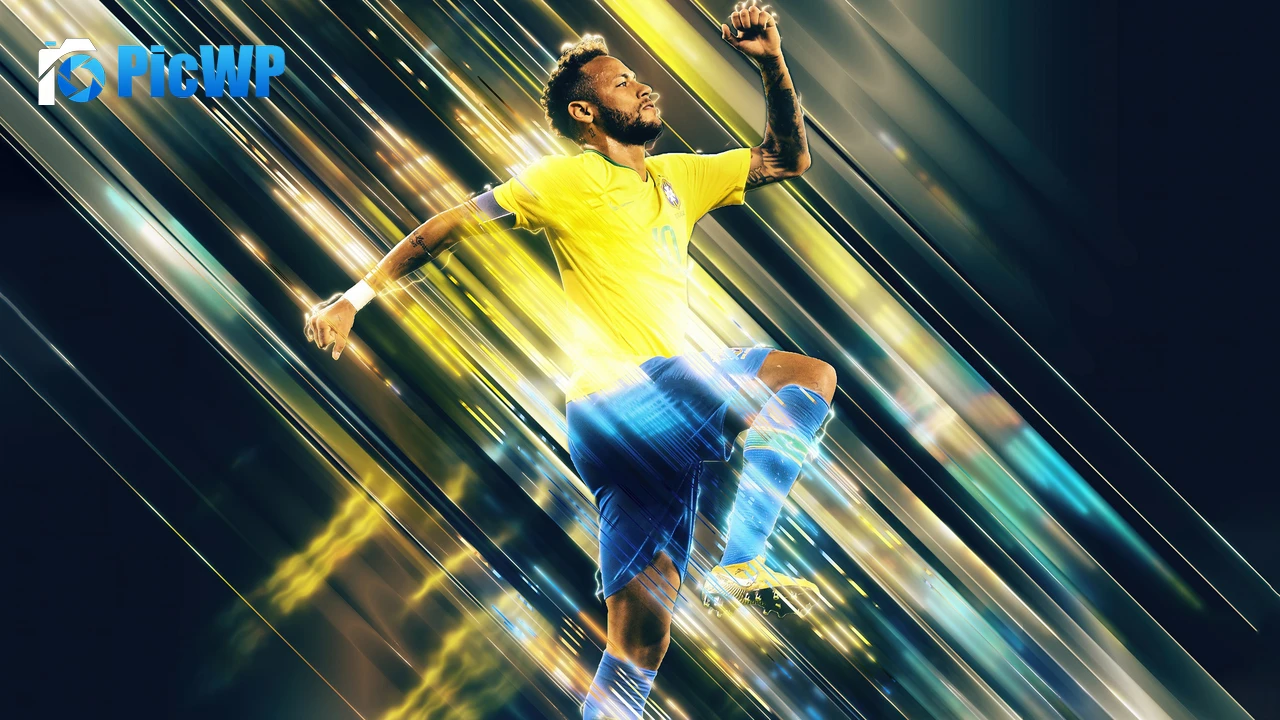 Neymar Jr Abstract background 4K PC Wallpaper