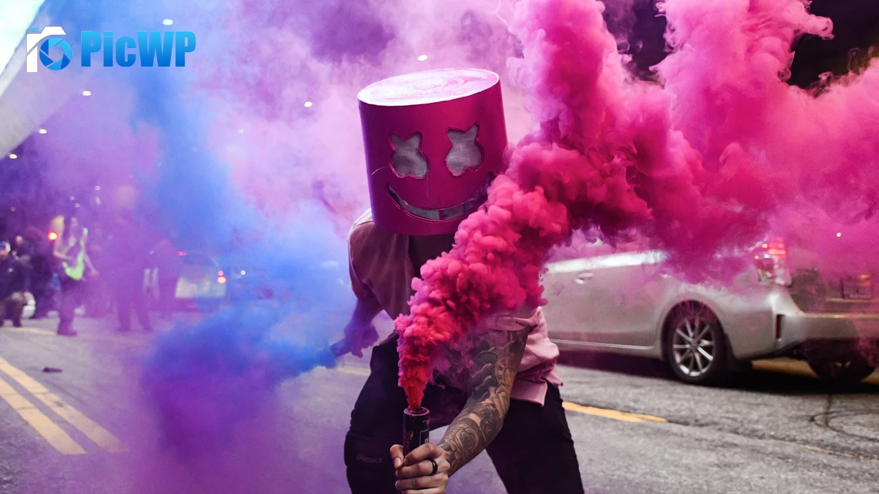 Marshmello Smoke 4K PC Wallpaper