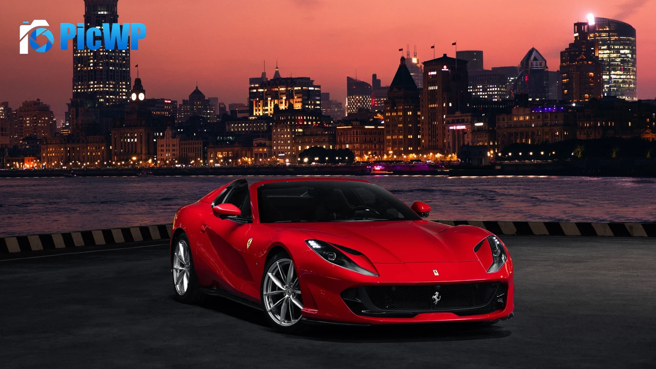 Ferrari 812 GTS Red cars 4K PC Wallpaper