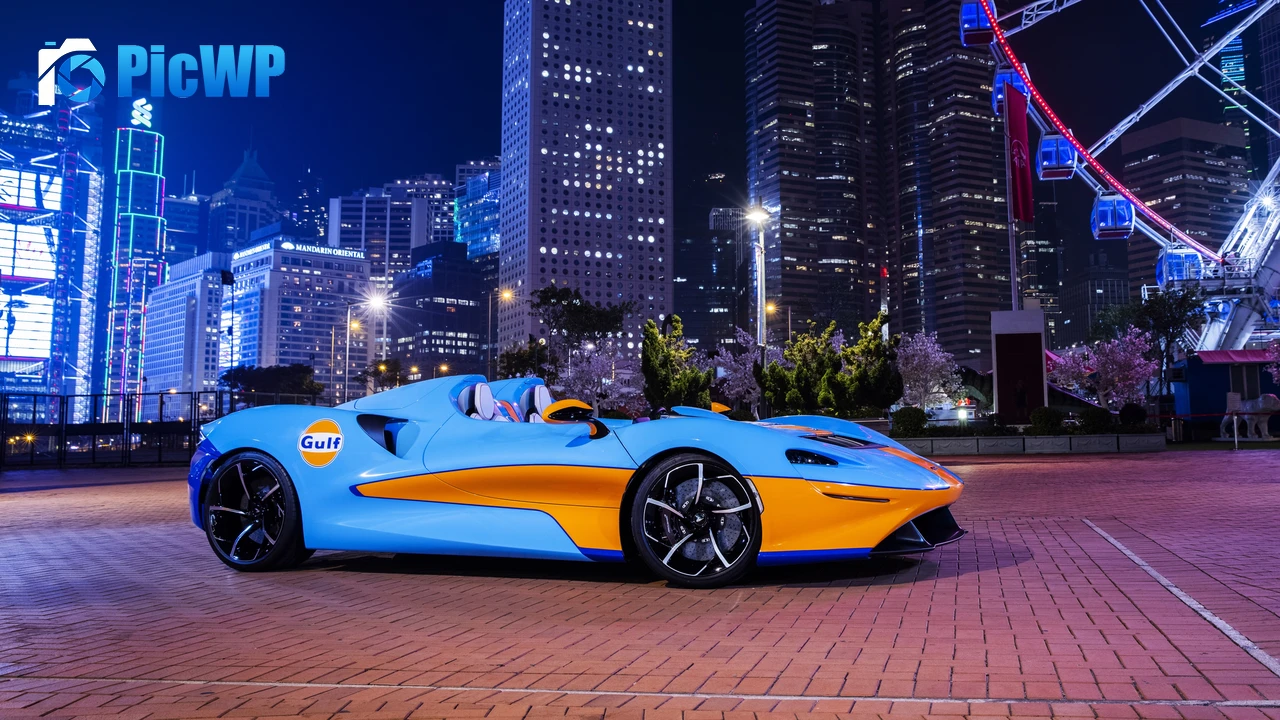 McLaren Elva Gulf Theme Car 4K PC Wallpaper