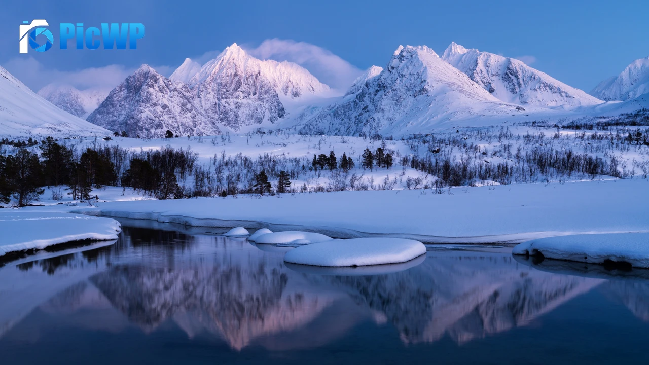 Winter Mountains Landscape 4K PC Wallpaper