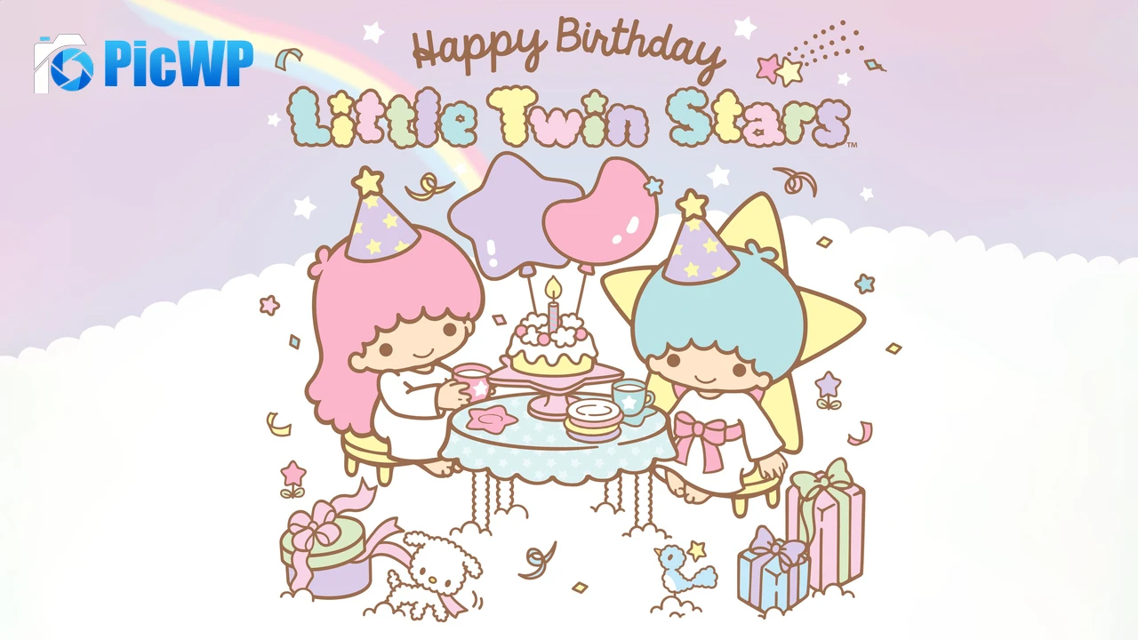 Happy Birthday Little Twin Stars 4K PC Wallpaper